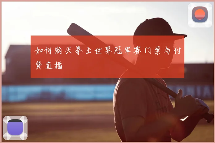 如何购买拳击世界冠军赛门票与付费直播