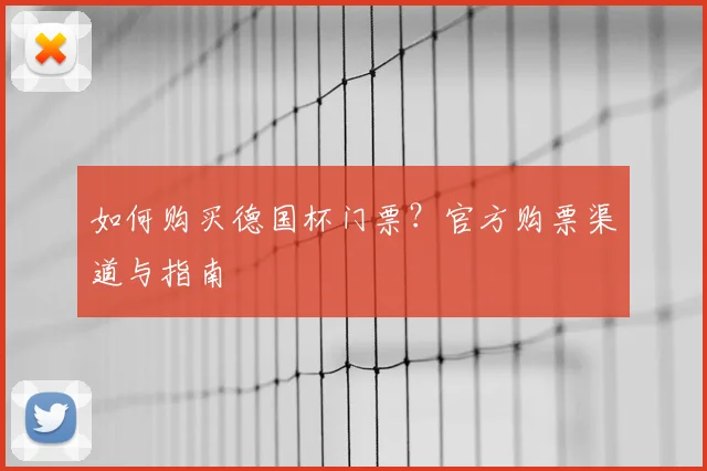 如何购买德国杯门票？官方购票渠道与指南